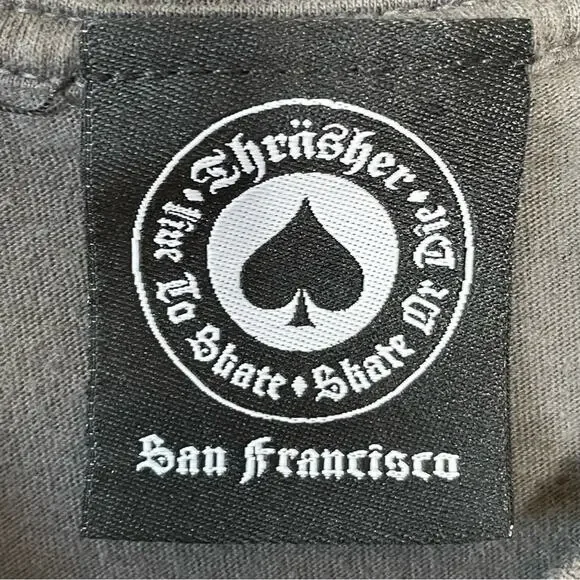 THRASHER MAGAZINE gray short sleeve t shirt women’s size xs - Picture 5 of 6